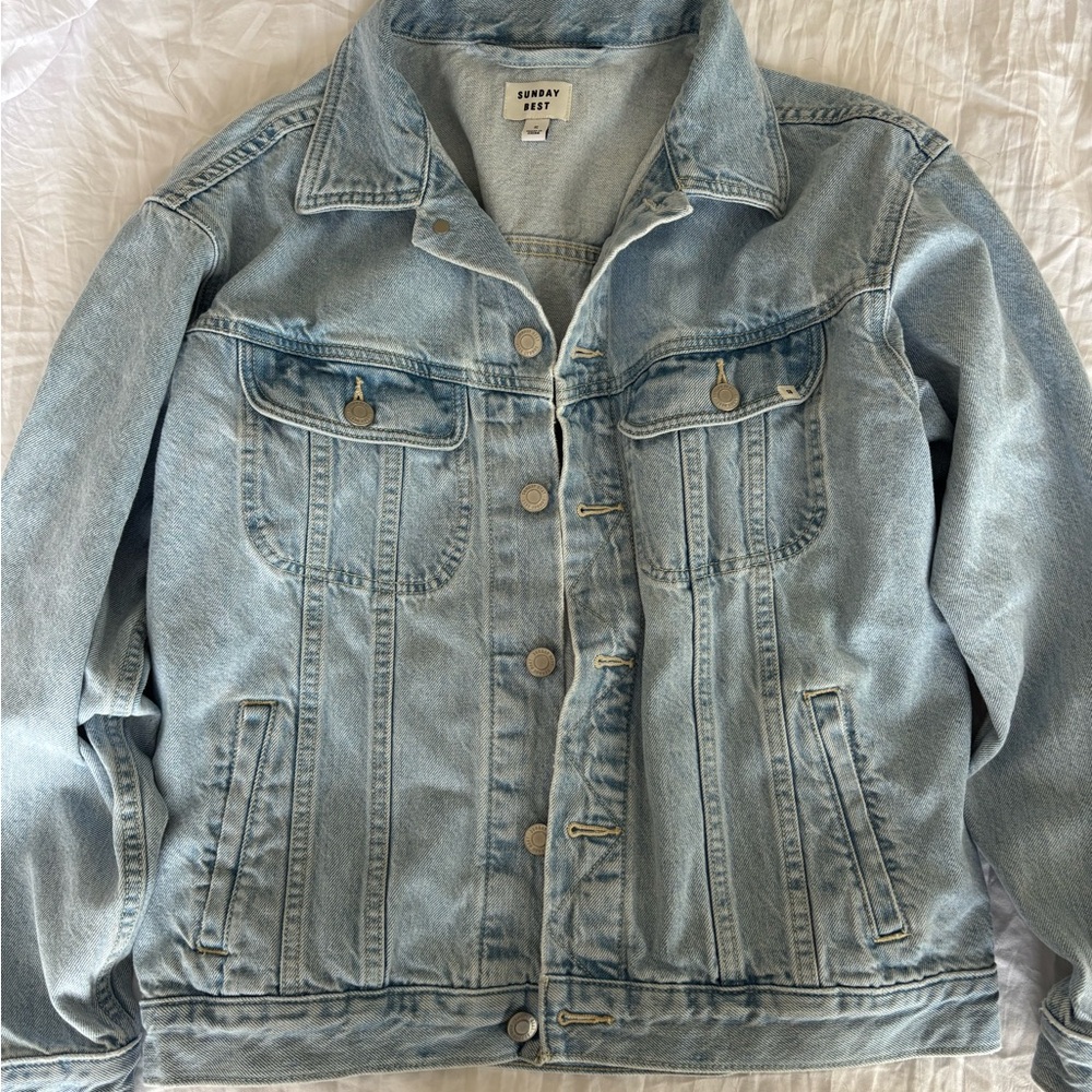 Sunday Best Light Blue Denim Jacket Size Small
